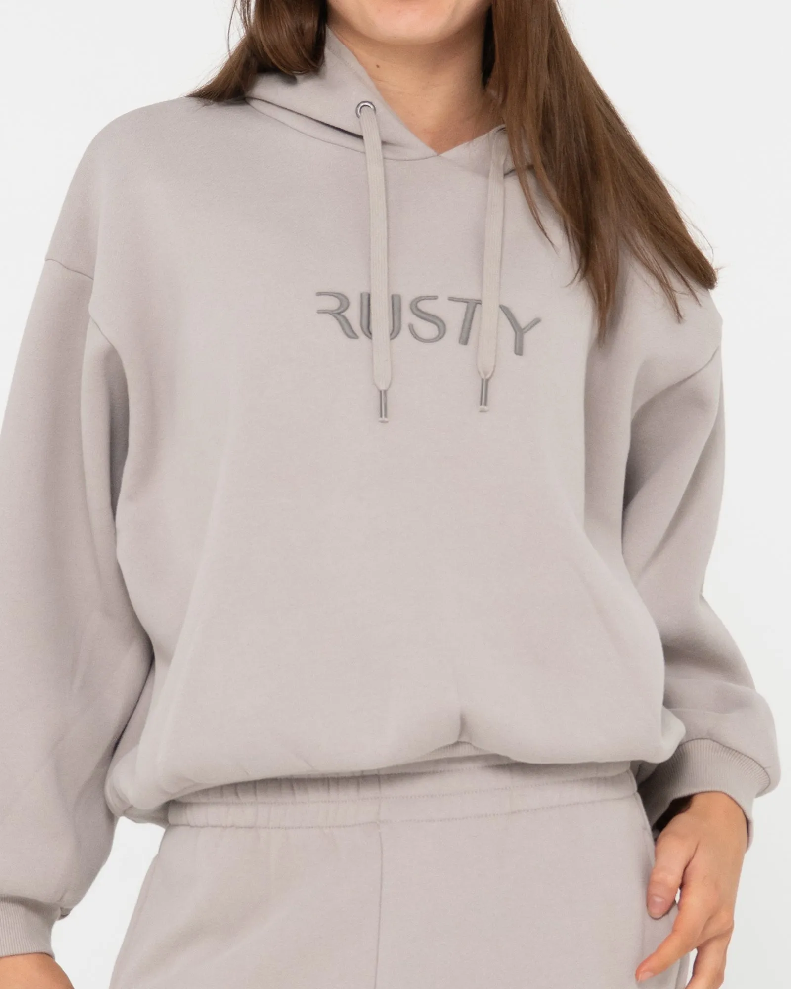 RUSTY SIGNATURE OVERSIZE HOODED FLEECE