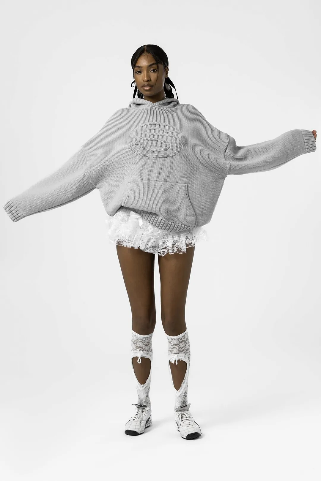 S Embossing Knitting Hoodies