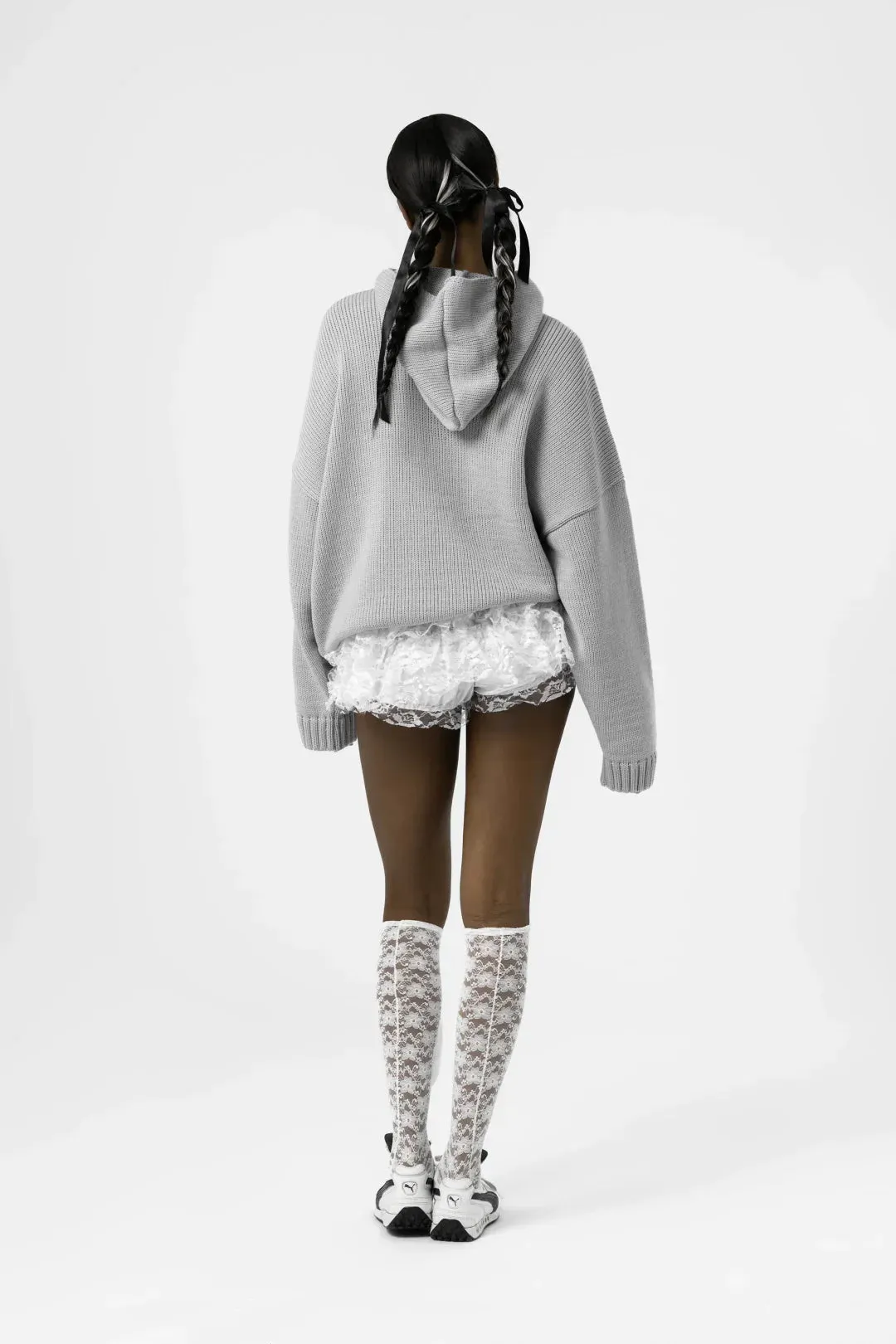 S Embossing Knitting Hoodies
