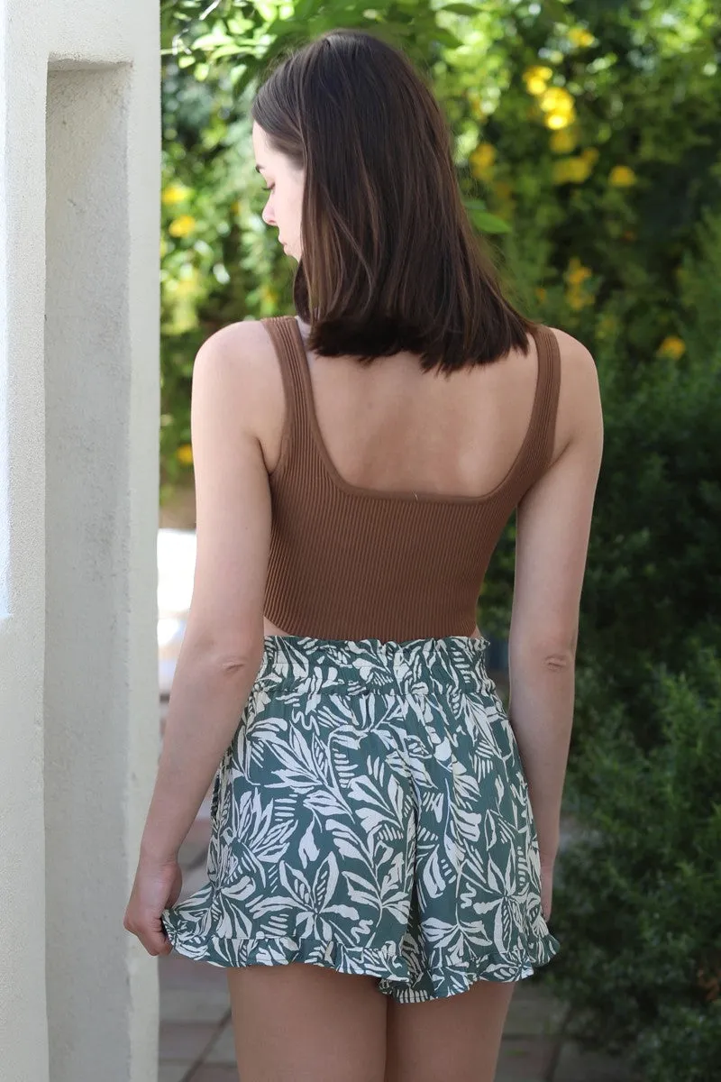 S11 JUNGLE RUFFLE SHORTS