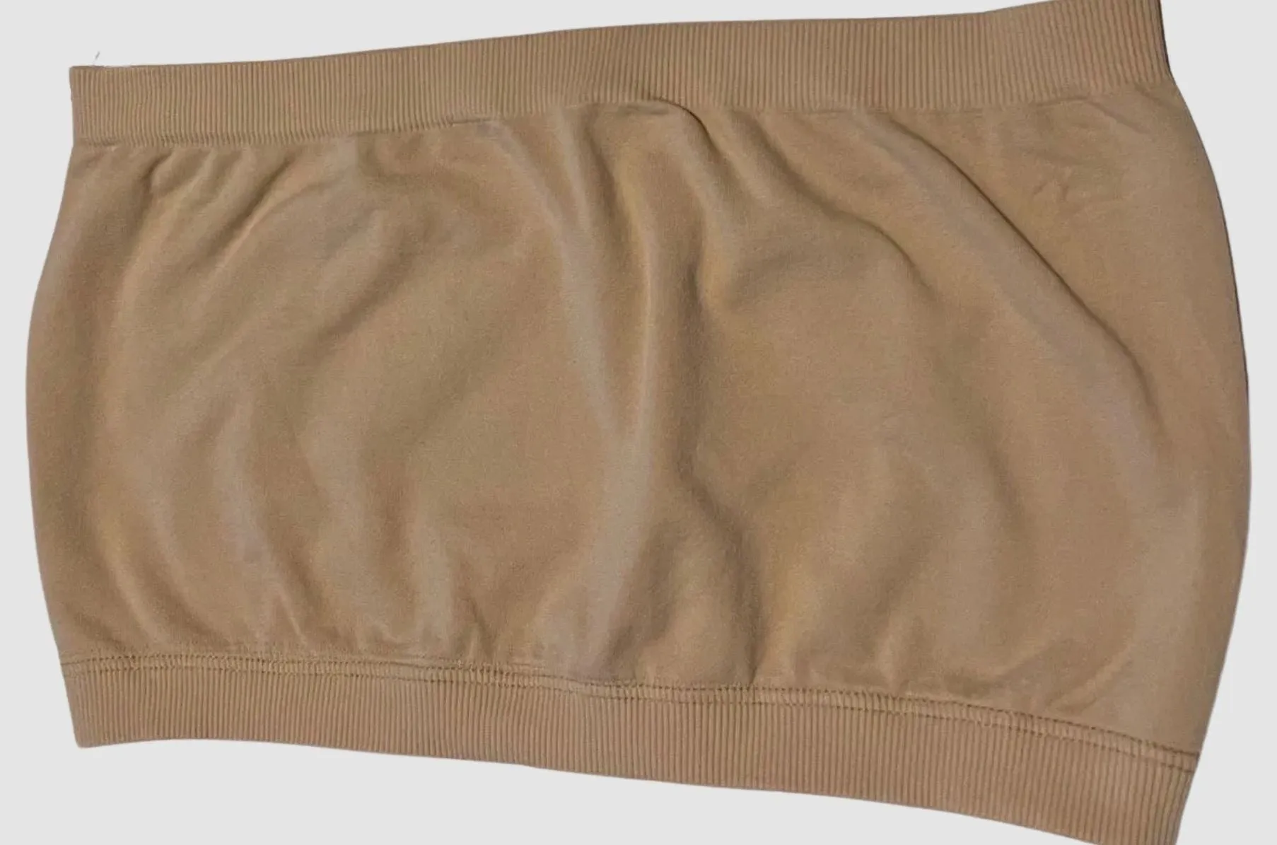 Seamless Jersey Basic Bandeau Bra Top - One Size