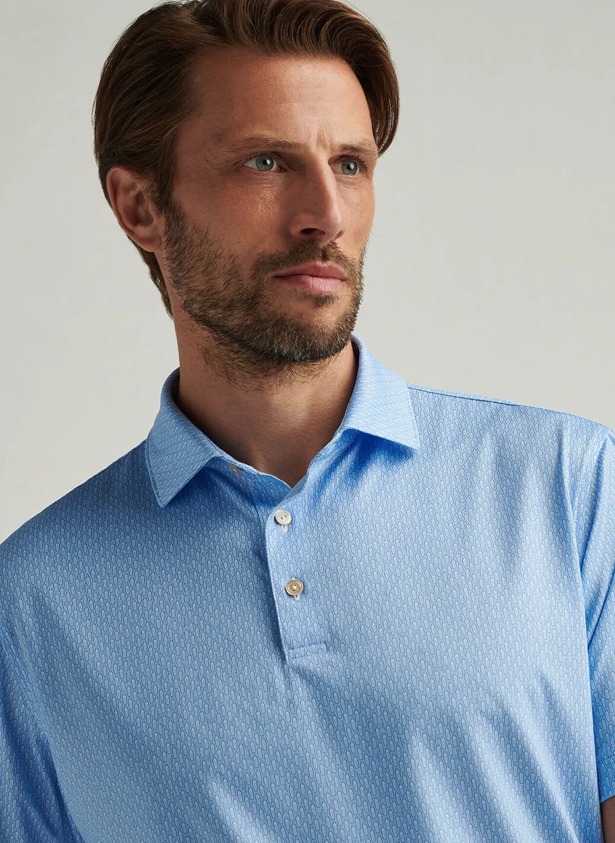 SHAKE IT UP PERFORMANCE JERSEY POLO - COTTAGE BLUE