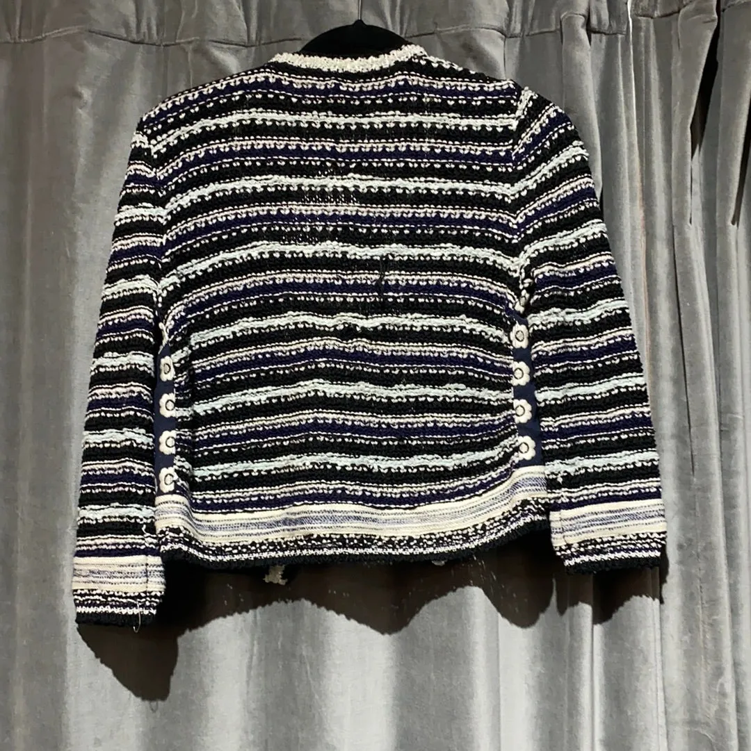 Sichin & Babi Cropped Kit Cardigan with Flowers
