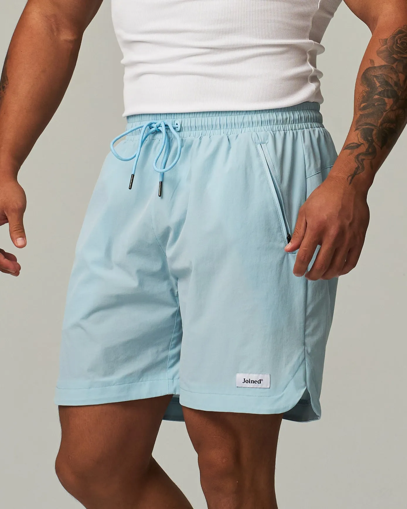 Side Slit Stretch Shorts