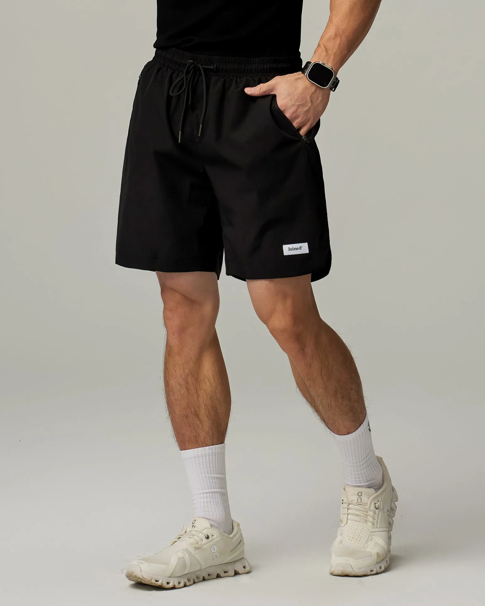 Side Slit Stretch Shorts