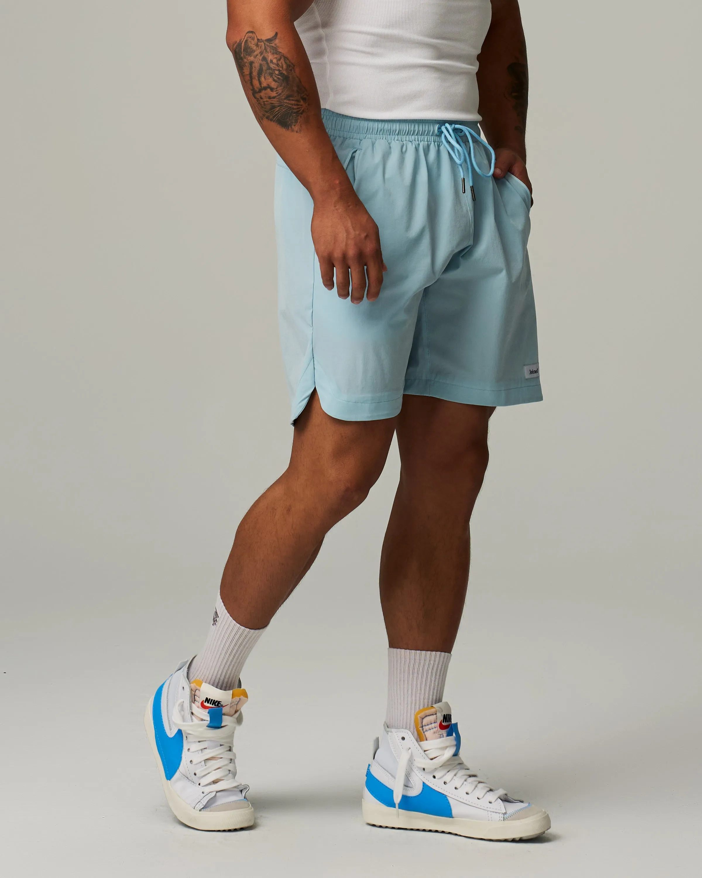Side Slit Stretch Shorts