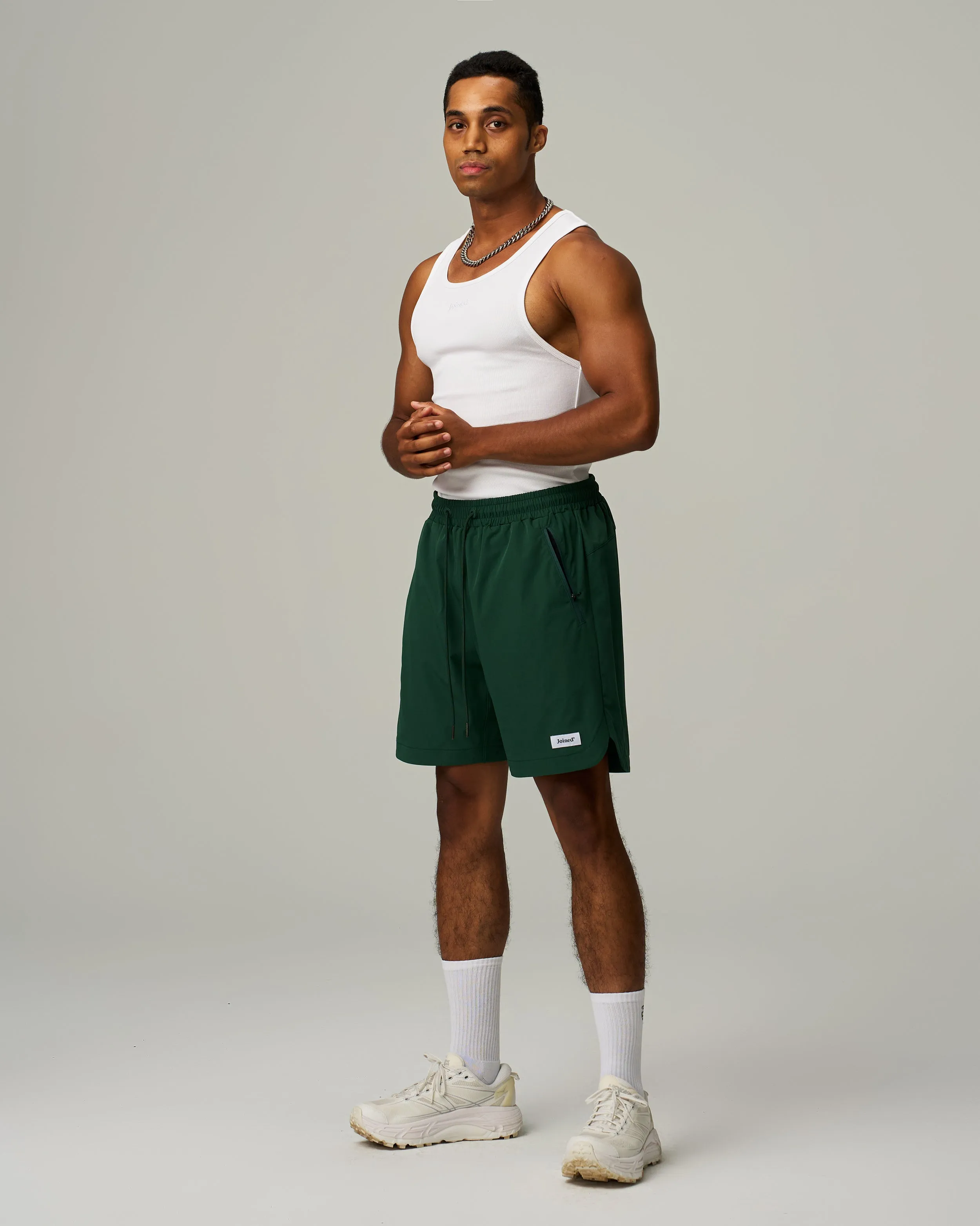 Side Slit Stretch Shorts