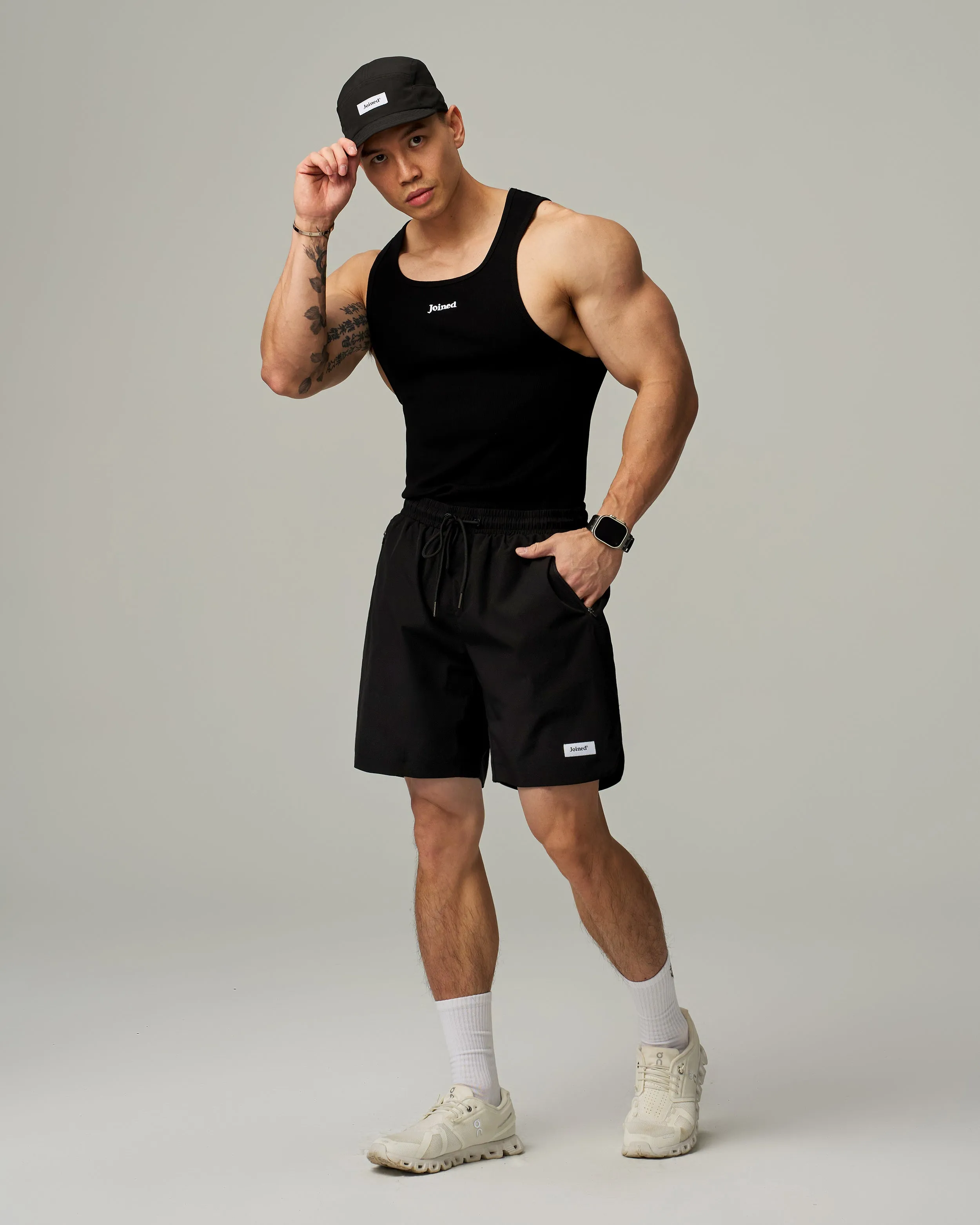 Side Slit Stretch Shorts