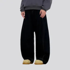 Single color slouchy fit men's jeans