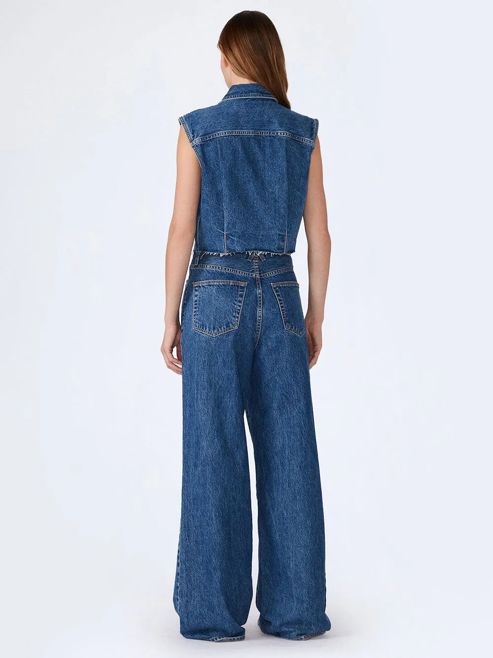SLVRLAKE Taylor Wide Pleat Jeans in Sweet Memory