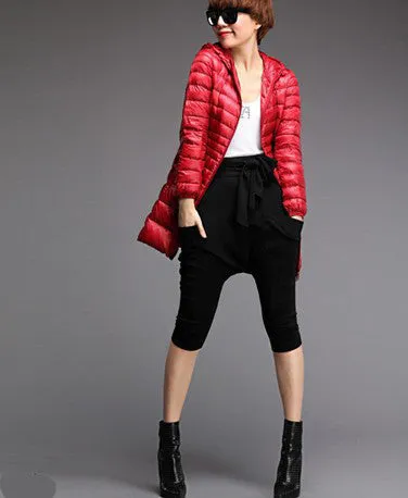 Snowka Female Warm Winter Jacket Women Coat Thin Brand 90% White Duck Down Parka Ultra-light Down Jacket Long Elegant Outwear