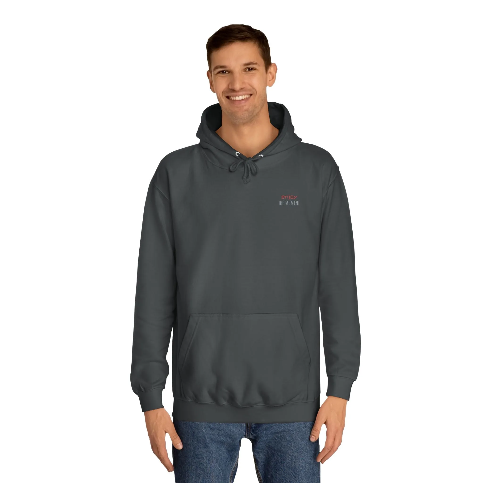 SNRG Unisex Hoodie - Enjoy The Moment, Sweatshirt, Hooded Jacket, Casual Pullover, Trendy Apparel, Outerwear, Hoodie