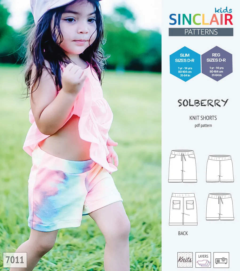 Solberry knit shorts for children (PDF)
