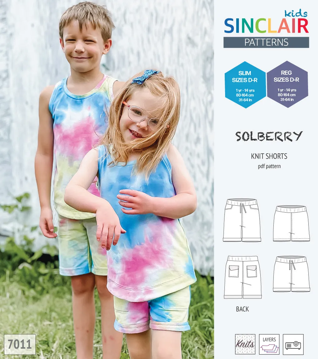 Solberry knit shorts for children (PDF)
