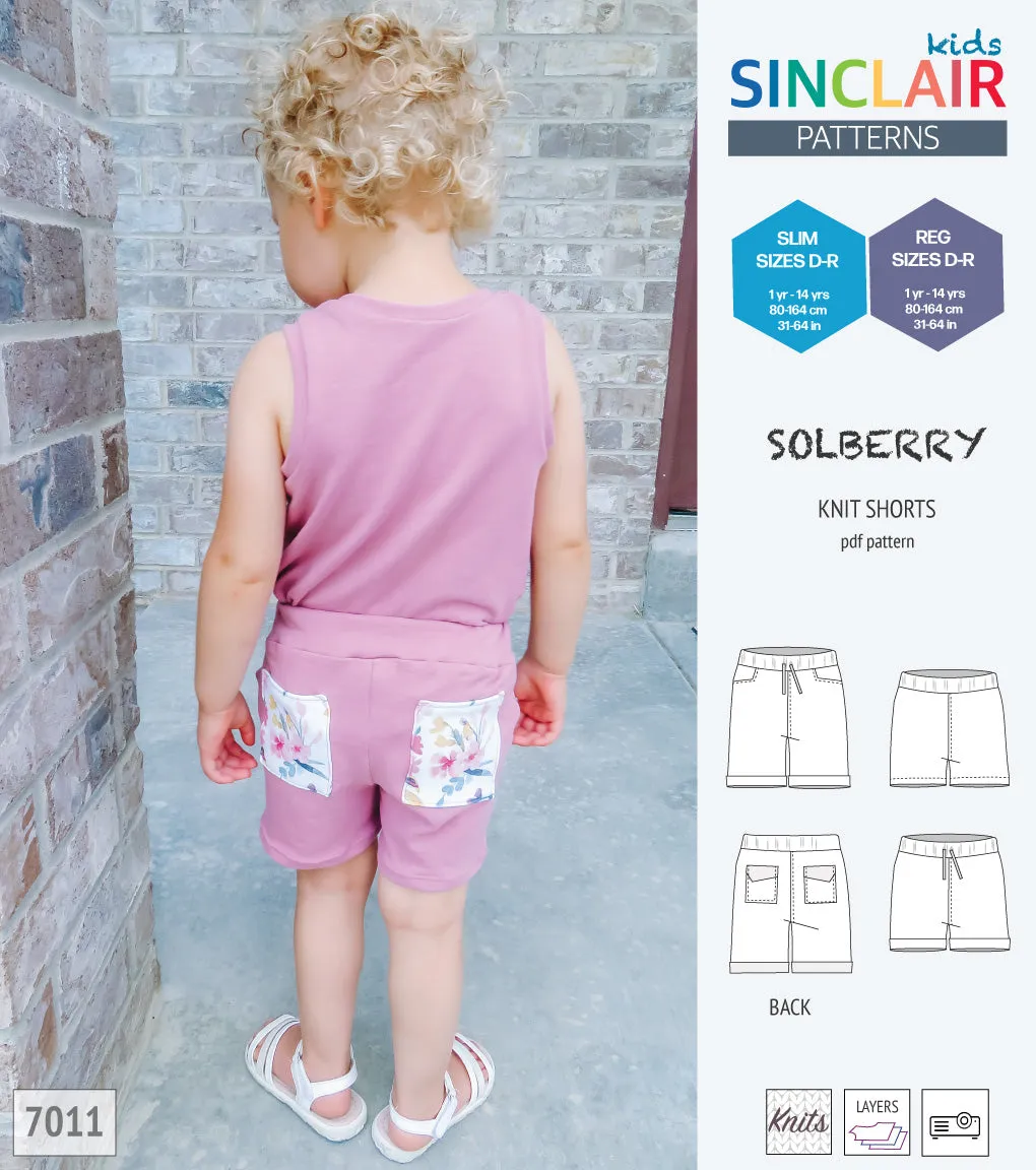 Solberry knit shorts for children (PDF)