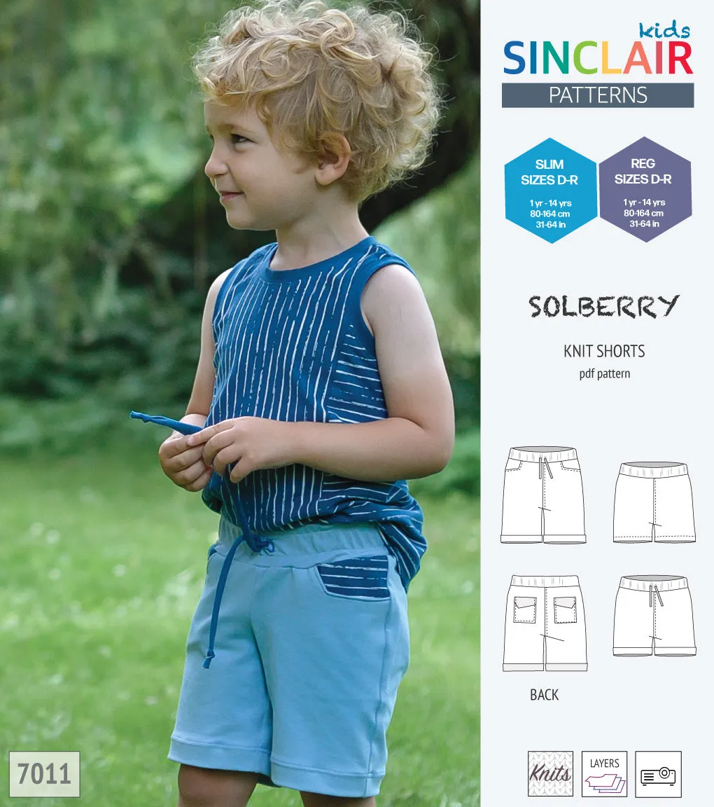 Solberry knit shorts for children (PDF)