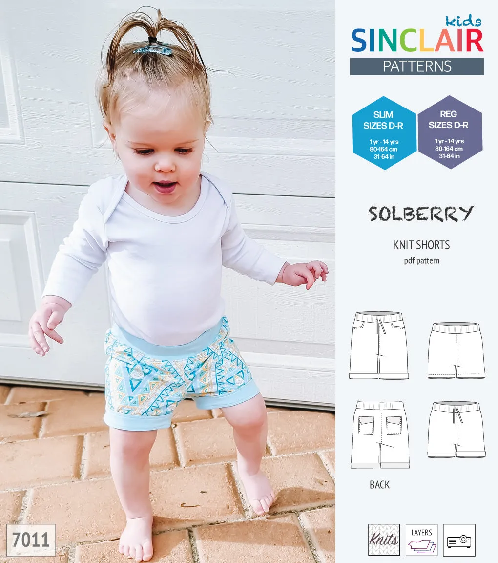 Solberry knit shorts for children (PDF)
