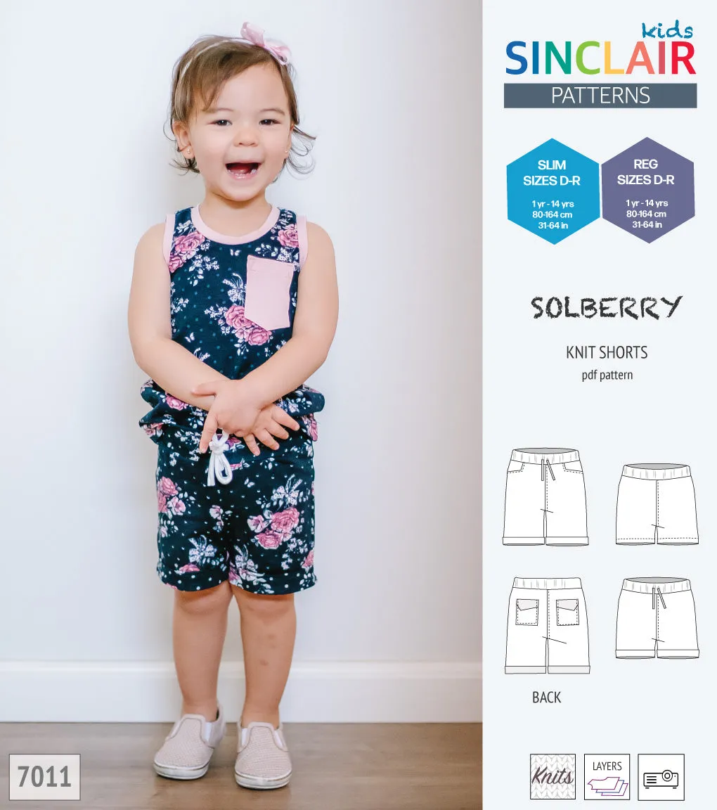 Solberry knit shorts for children (PDF)