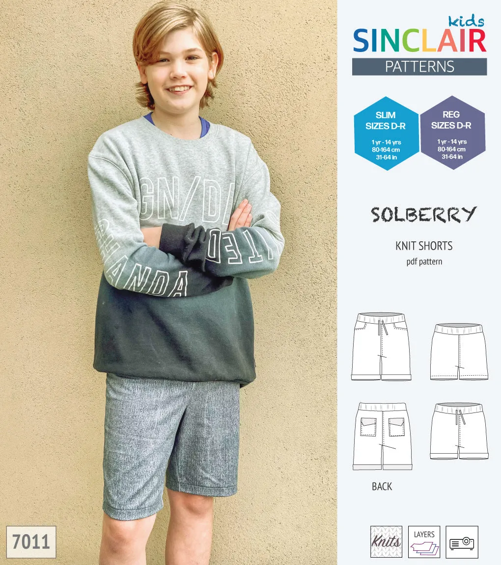Solberry knit shorts for children (PDF)