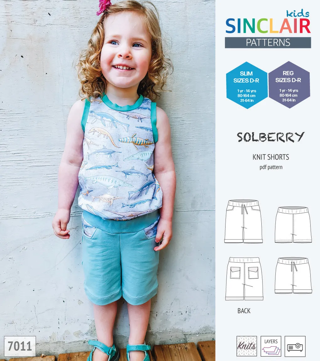 Solberry knit shorts for children (PDF)