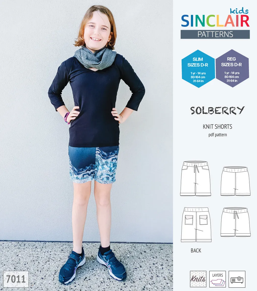 Solberry knit shorts for children (PDF)