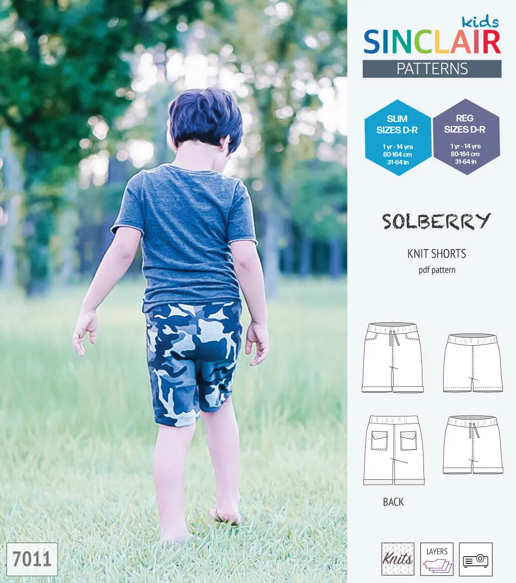 Solberry knit shorts for children (PDF)