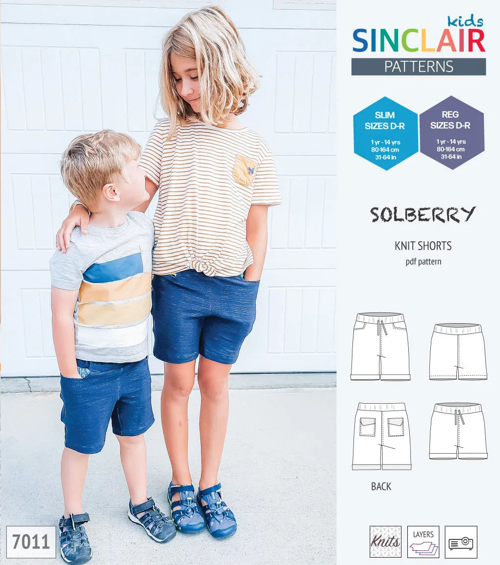 Solberry knit shorts for children (PDF)