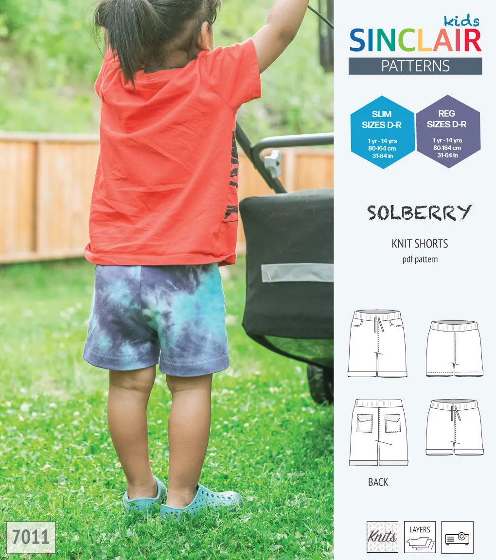 Solberry knit shorts for children (PDF)