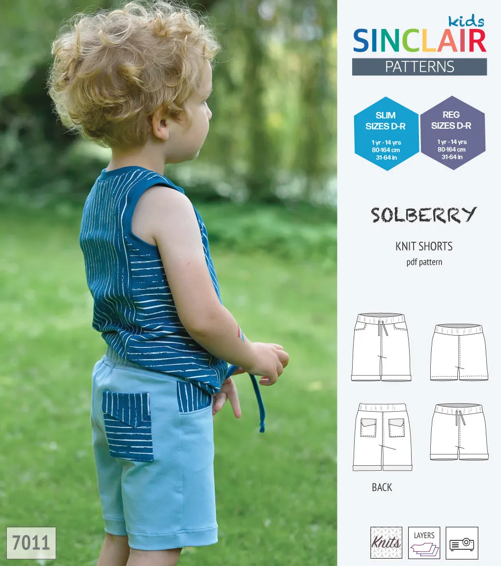Solberry knit shorts for children (PDF)