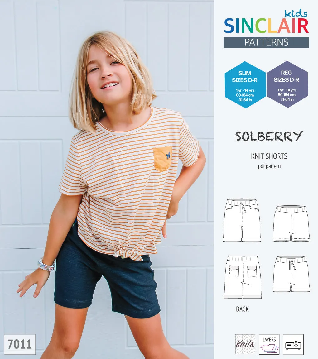 Solberry knit shorts for children (PDF)