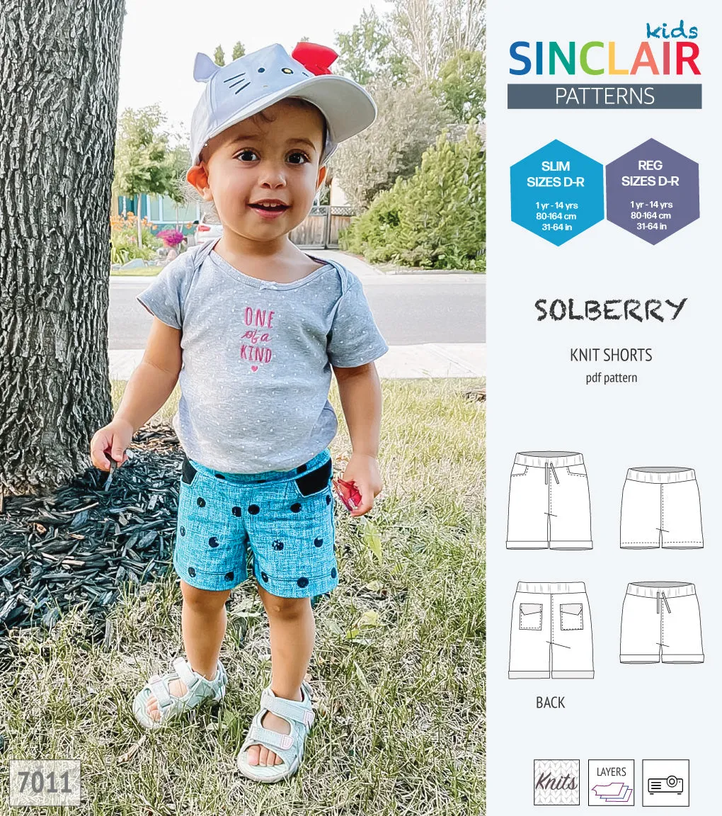 Solberry knit shorts for children (PDF)