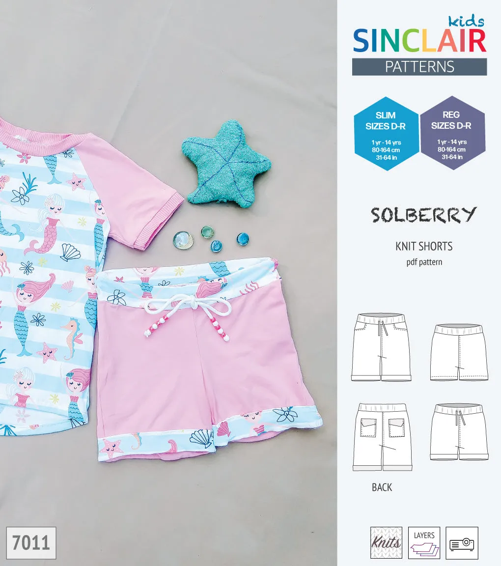 Solberry knit shorts for children (PDF)