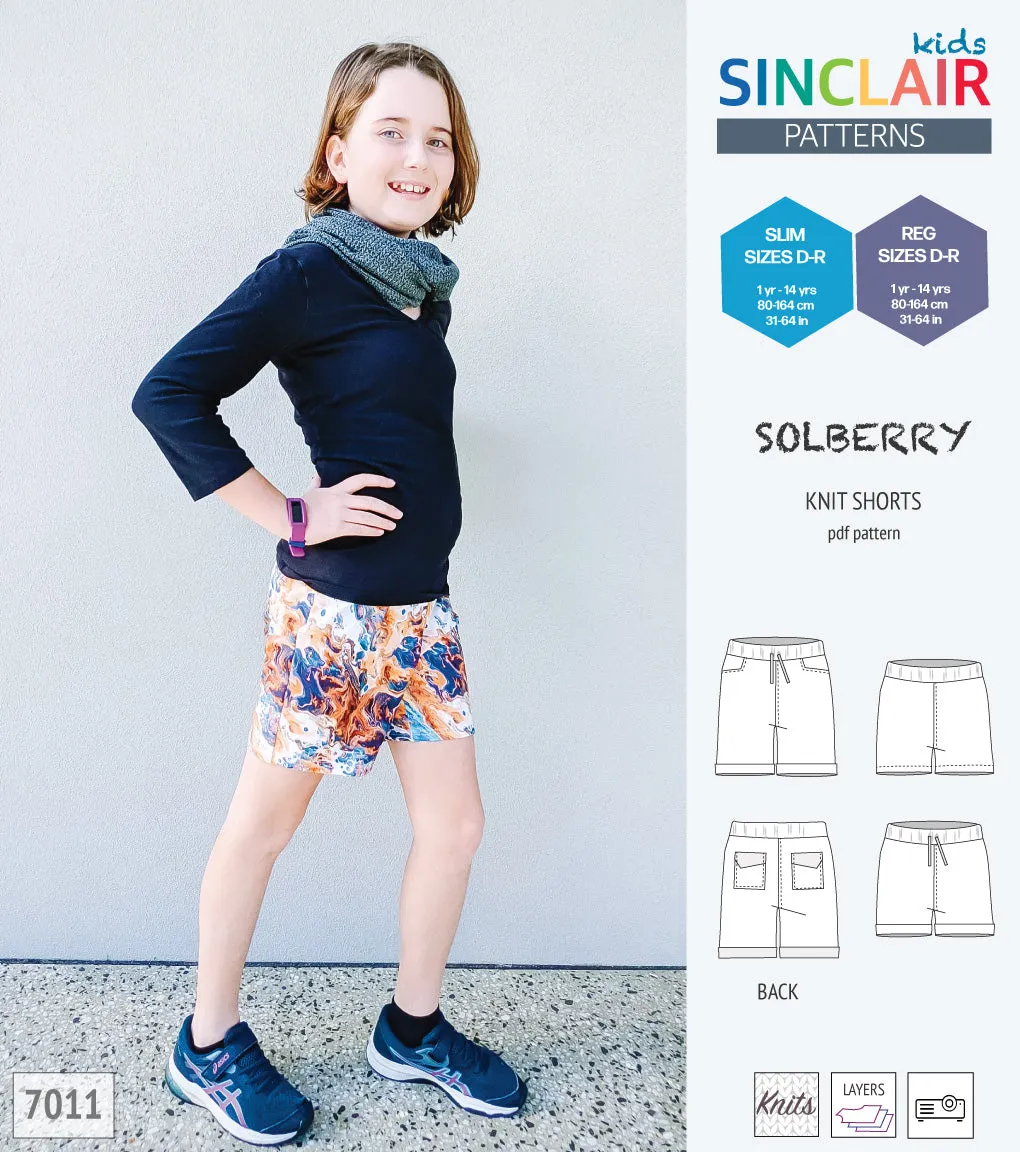 Solberry knit shorts for children (PDF)
