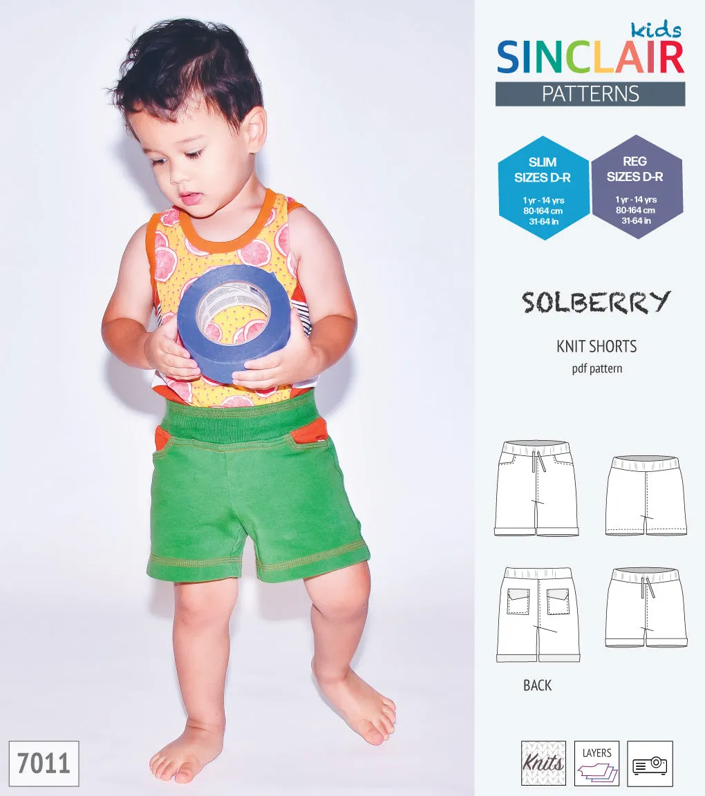 Solberry knit shorts for children (PDF)