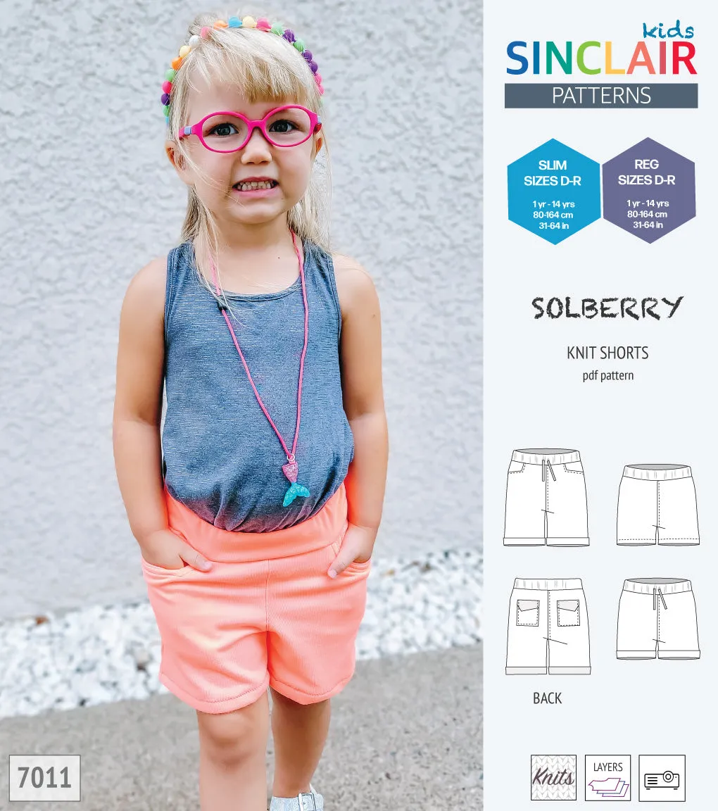 Solberry knit shorts for children (PDF)