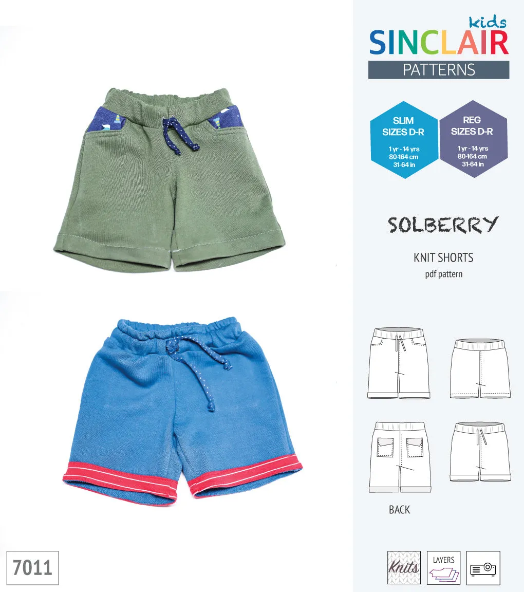 Solberry knit shorts for children (PDF)