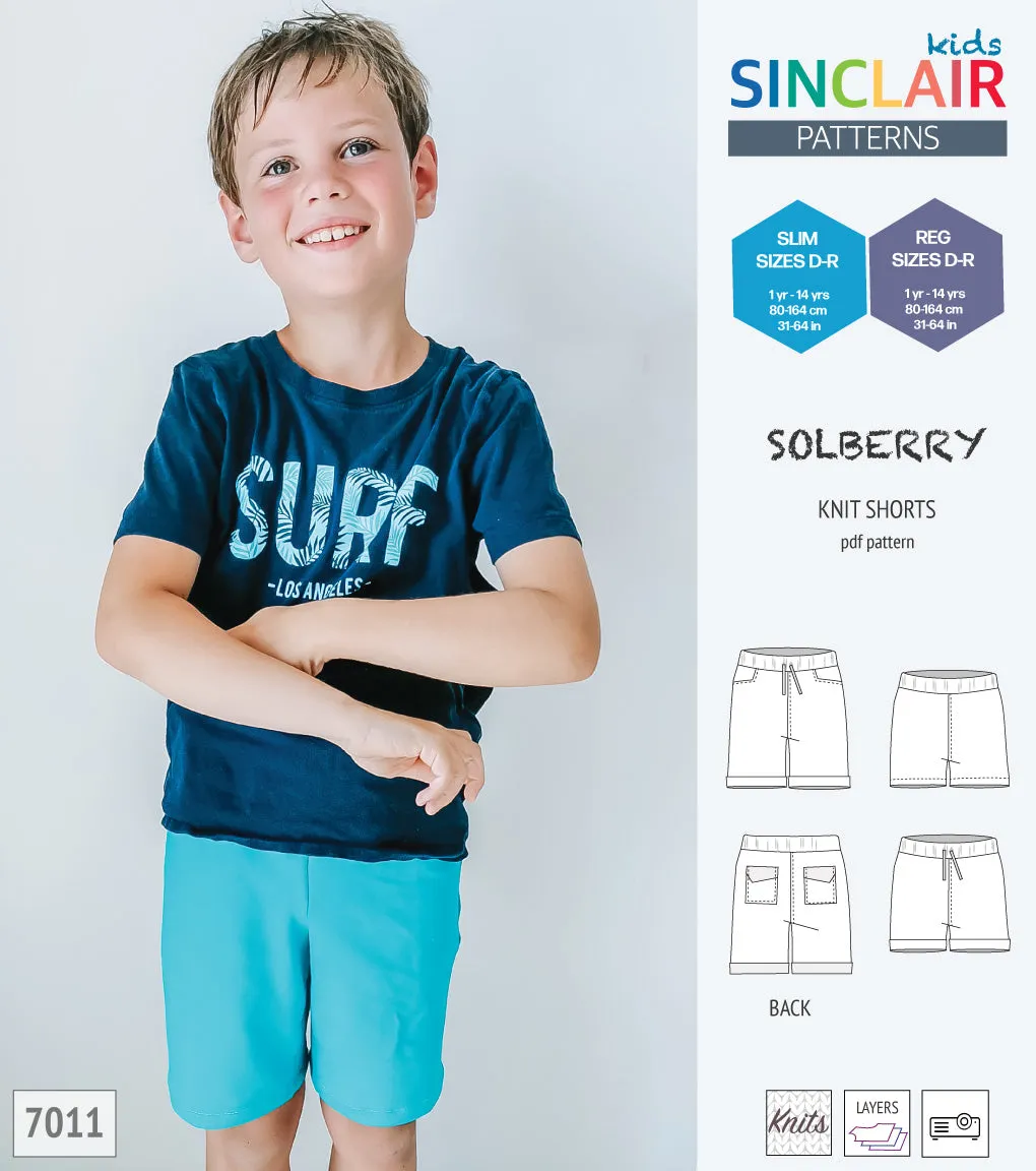 Solberry knit shorts for children (PDF)