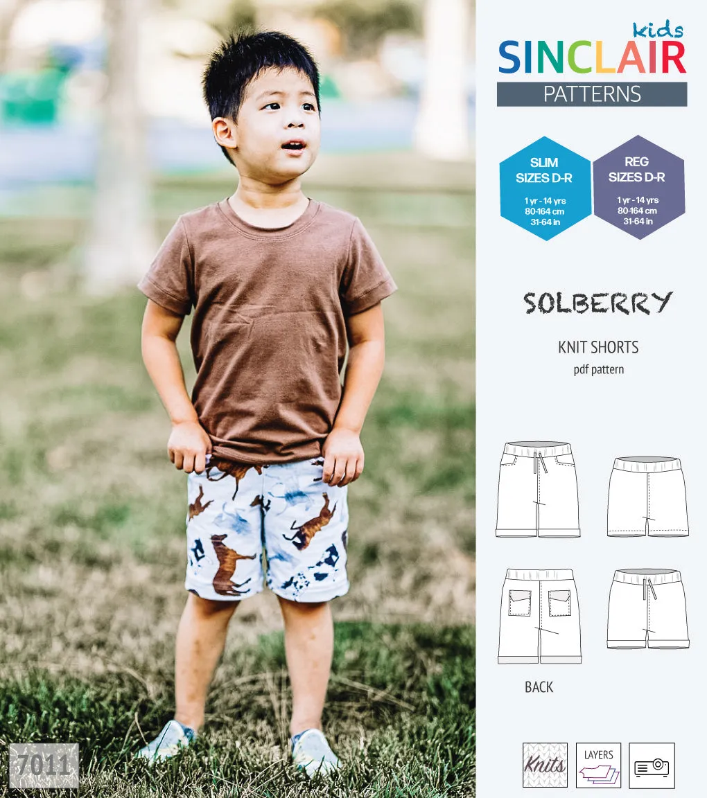 Solberry knit shorts for children (PDF)