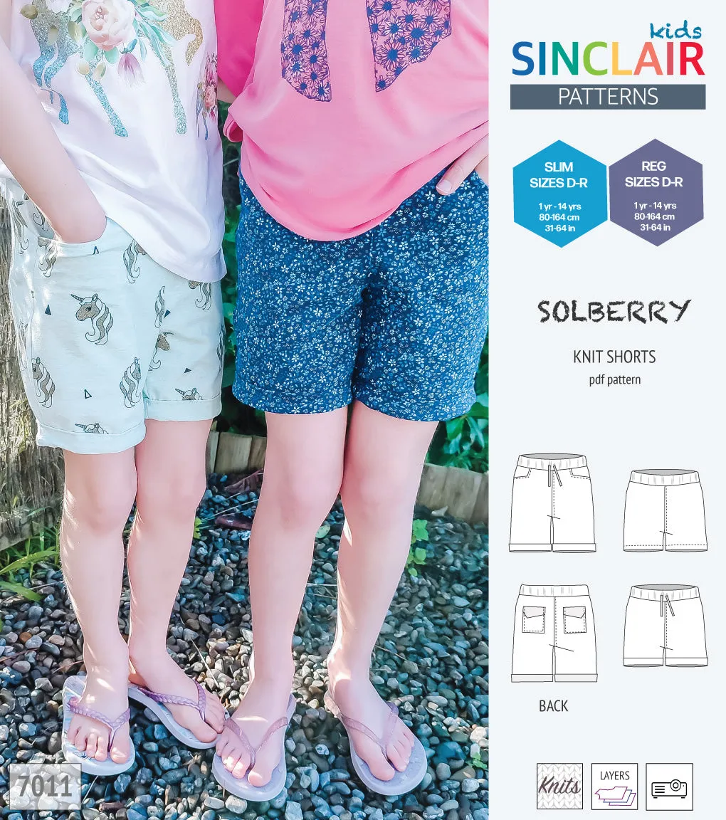 Solberry knit shorts for children (PDF)