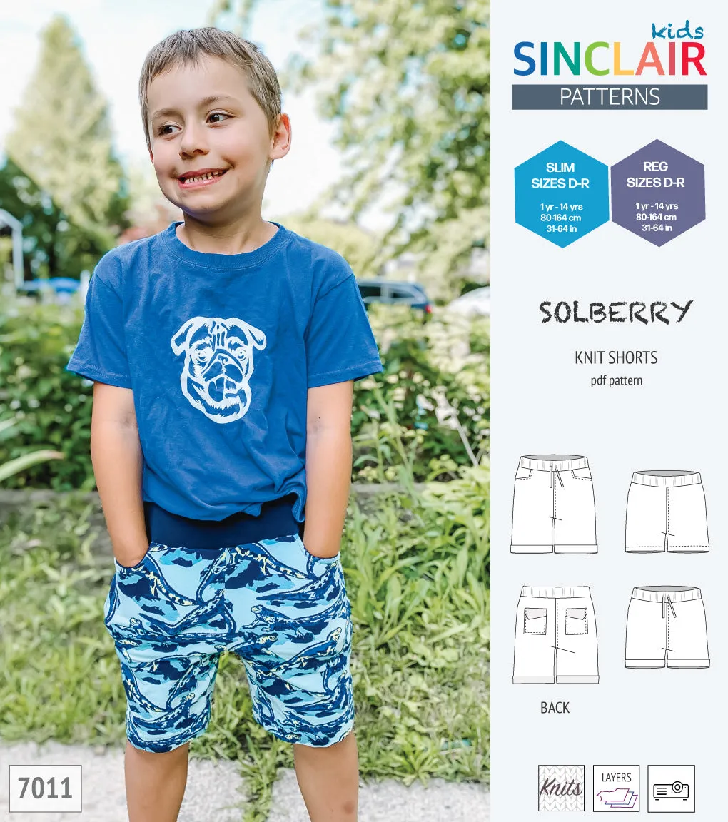 Solberry knit shorts for children (PDF)