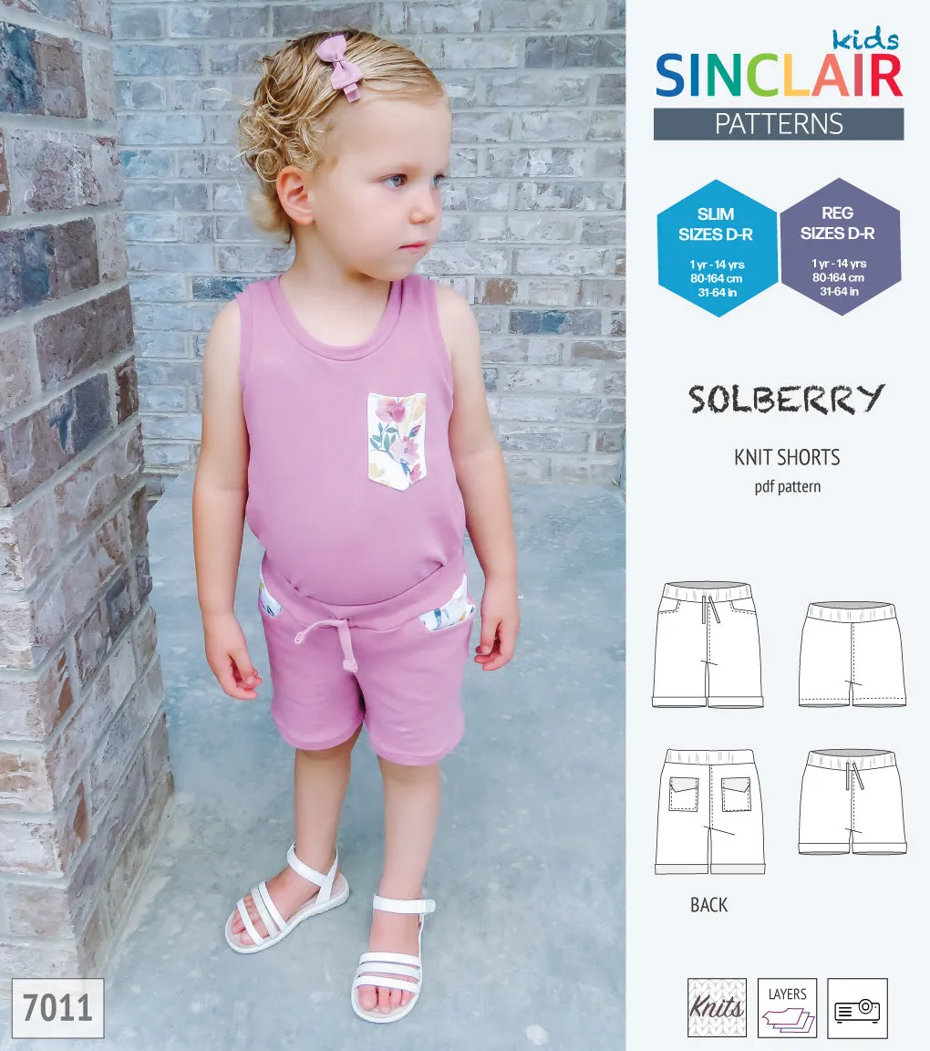 Solberry knit shorts for children (PDF)