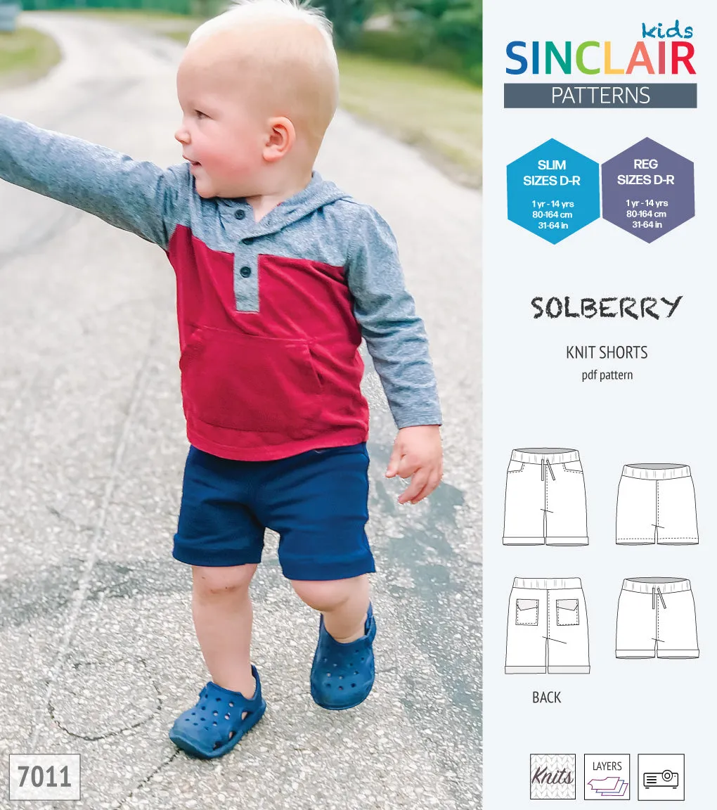 Solberry knit shorts for children (PDF)