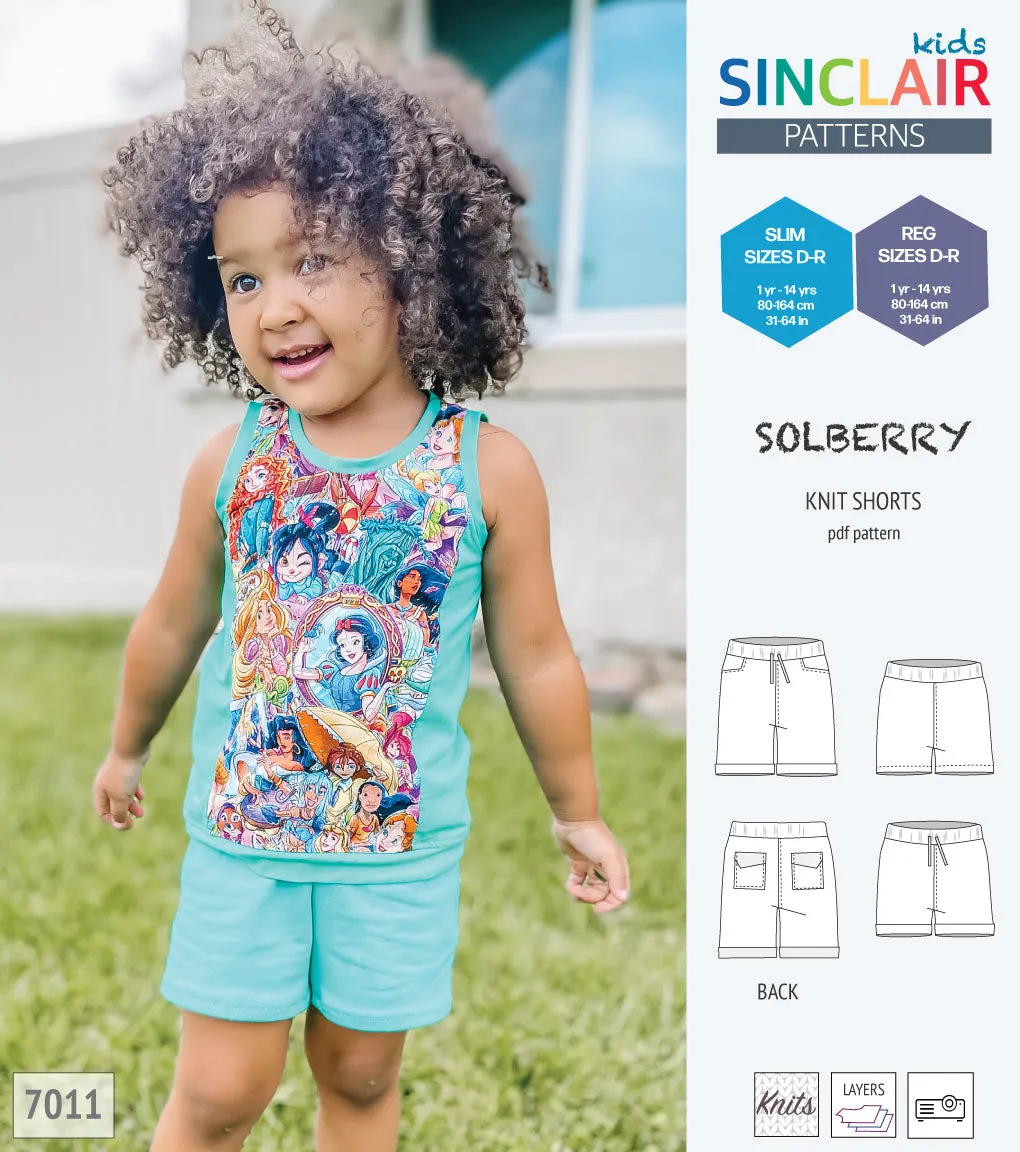 Solberry knit shorts for children (PDF)