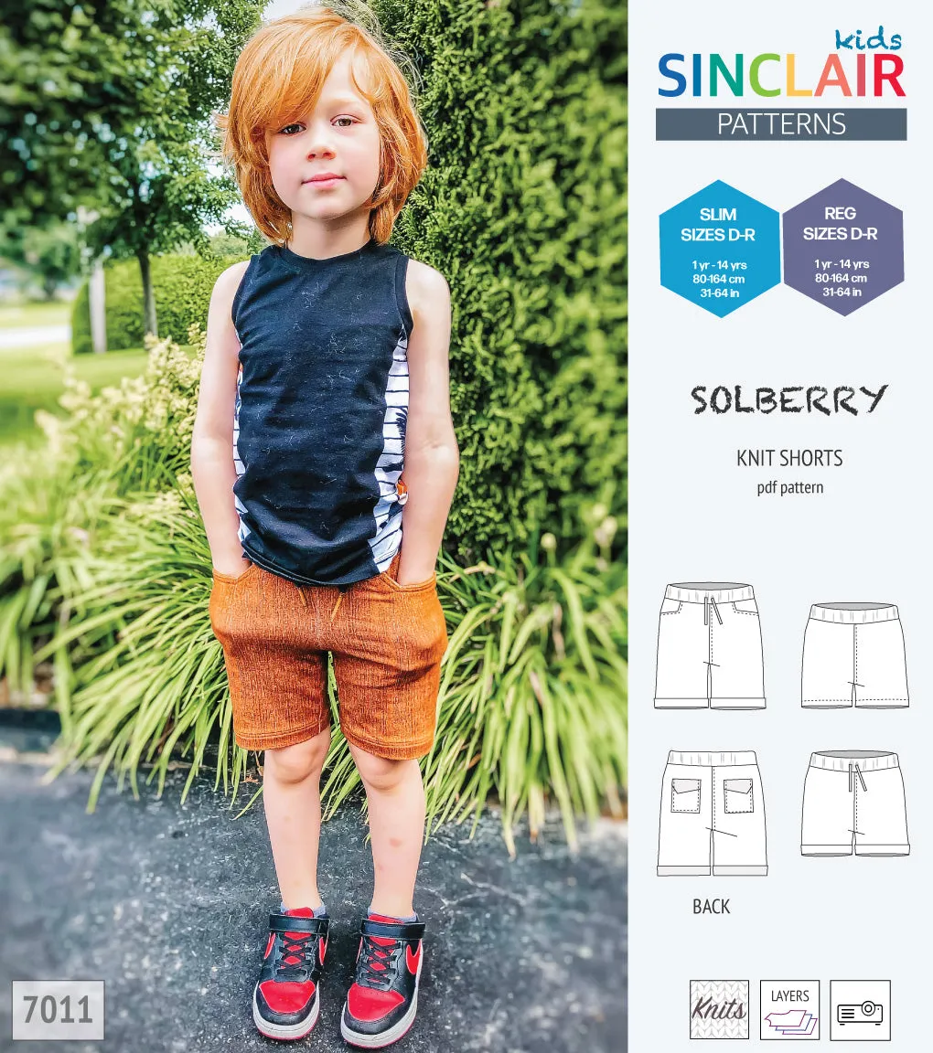 Solberry knit shorts for children (PDF)