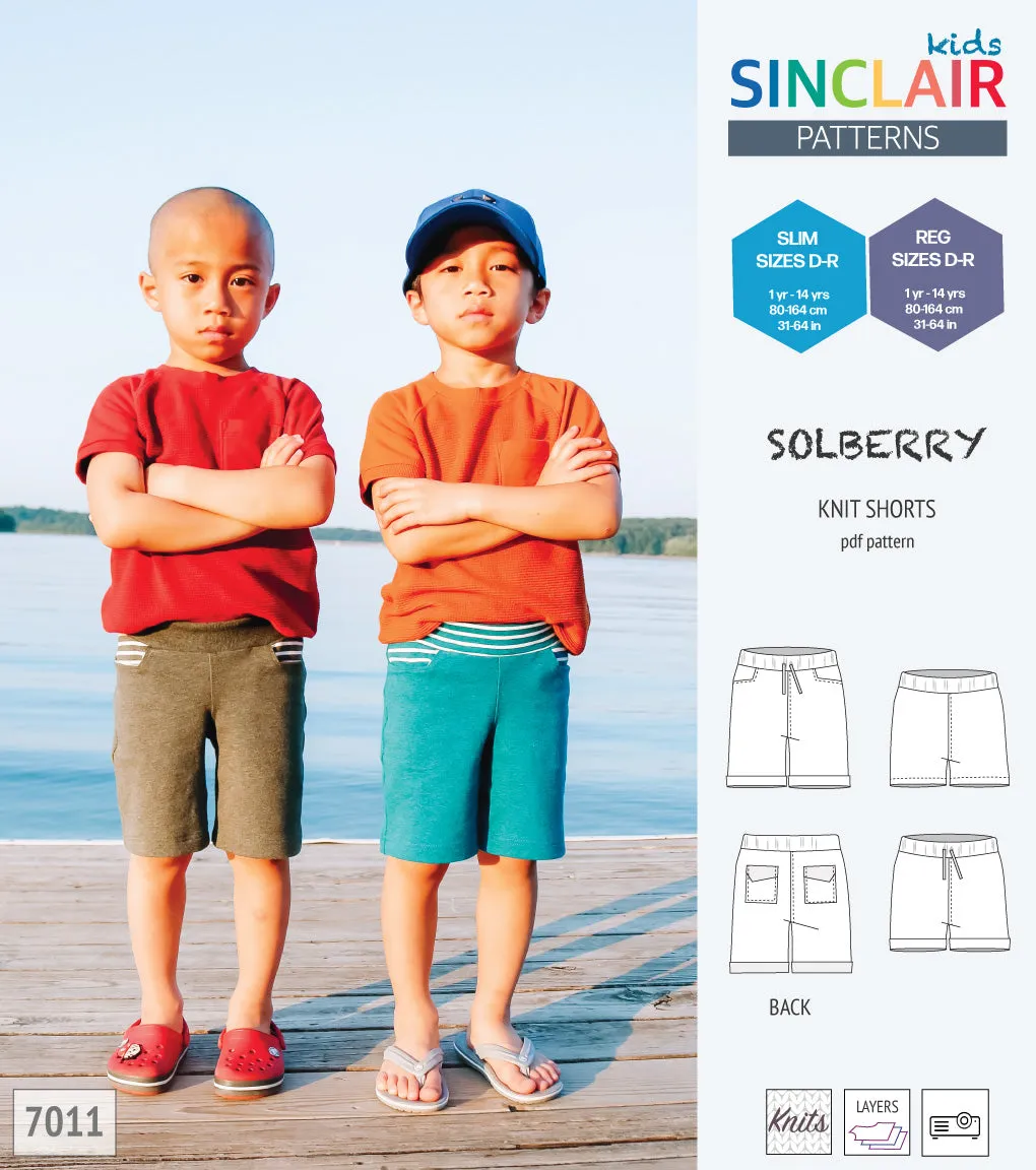 Solberry knit shorts for children (PDF)