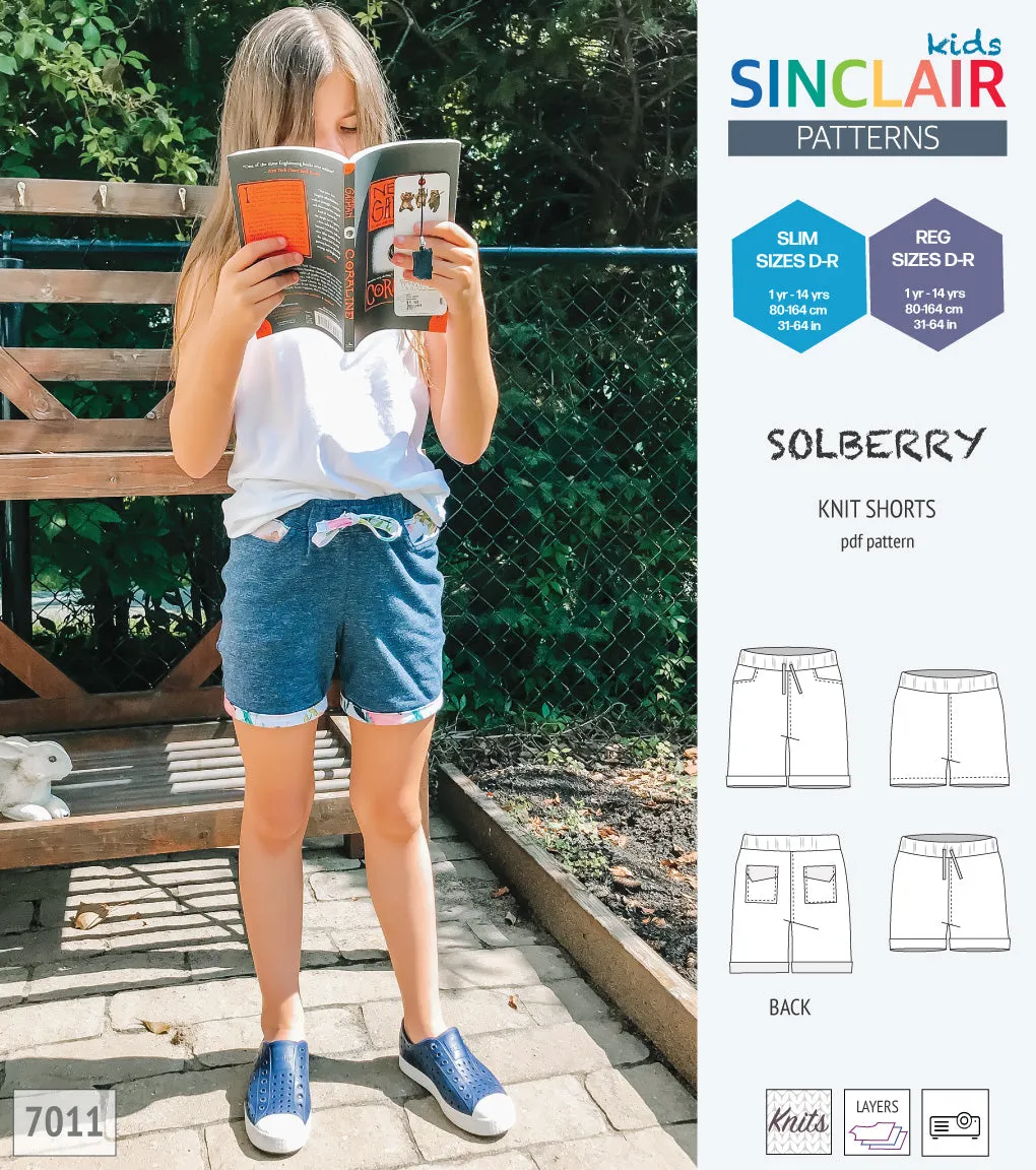 Solberry knit shorts for children (PDF)