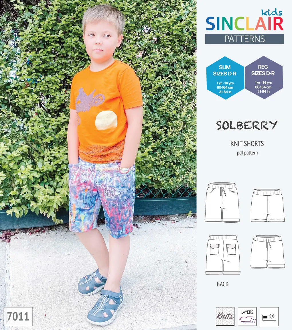 Solberry knit shorts for children (PDF)