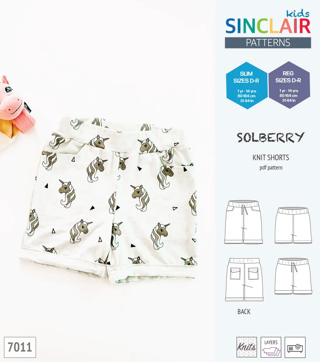 Solberry knit shorts for children (PDF)