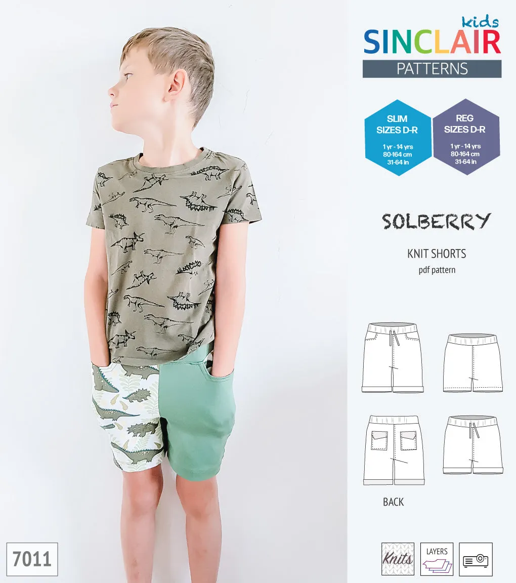 Solberry knit shorts for children (PDF)