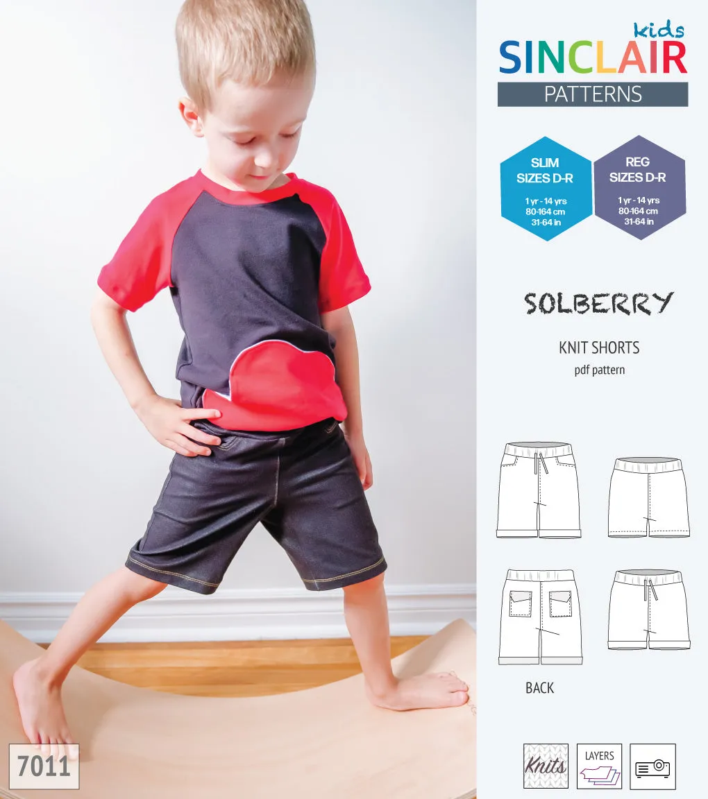 Solberry knit shorts for children (PDF)